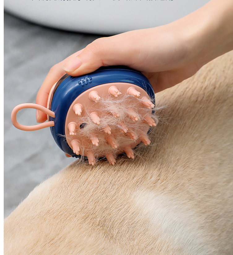 2 In 1 Pet Auto Soap Massage Grooming Brush