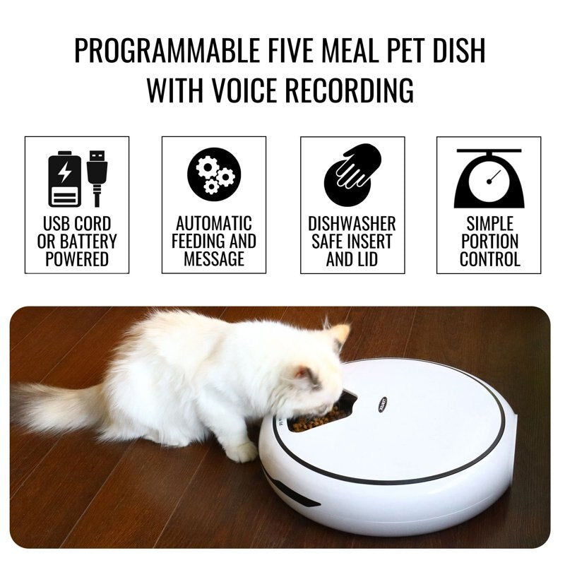 FelineFeast: 5 Meal Digital Automatic Feeder