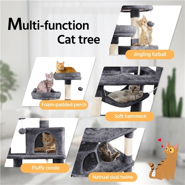 62.2" Cat Tree and Scratching Post