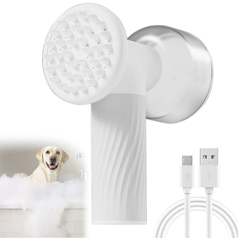 Deluxe Dog Grooming Brush with Soap Dispenser
